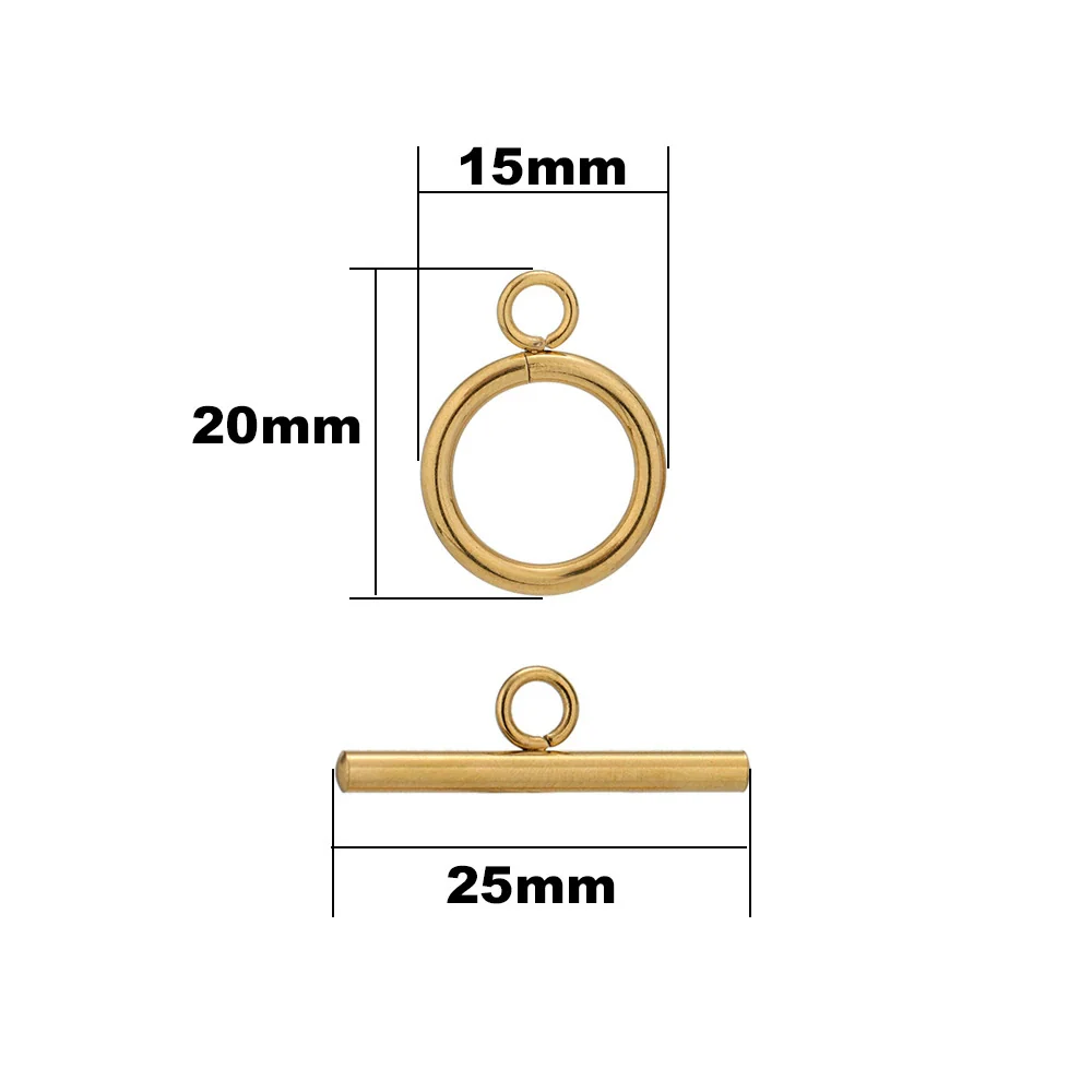 Jewelry Connection Buckle Stainless Steel Fashion Geometric Round Electroplated For Bracelet And Necklace - Image 6