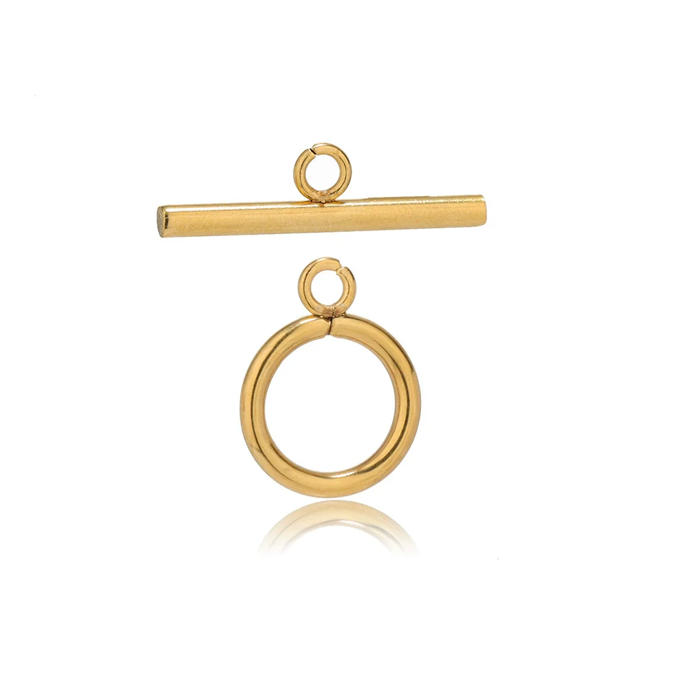 Jewelry Connection Buckle Stainless Steel Fashion Geometric Round Electroplated For Bracelet And Necklace - Image 8