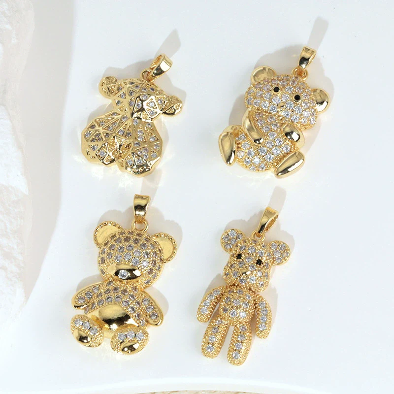 Jewelry Copper 18K Gold Plated Micropaved Animal Zodiac Pendant Necklace Bracelet Earrings For Women - Image 3