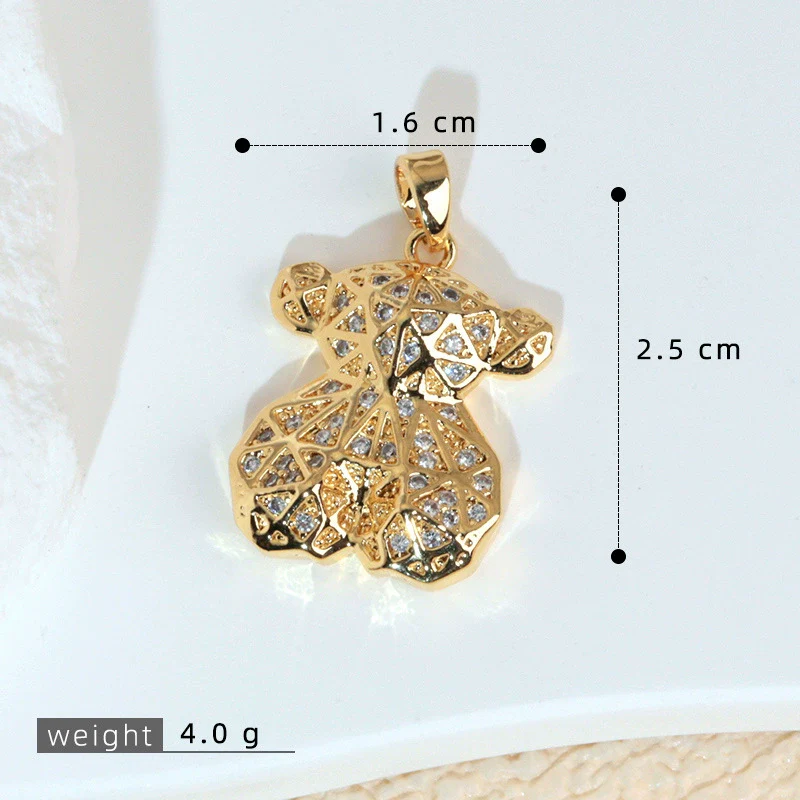 Jewelry Copper 18K Gold Plated Micropaved Animal Zodiac Pendant Necklace Bracelet Earrings For Women - Image 8