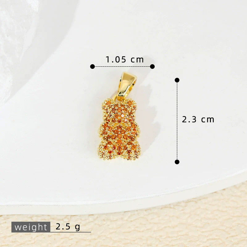 Jewelry Copper Cartoon Animals Zodiac Gummy Bear Pendant Earrings Electroplating Accessories - Image 10