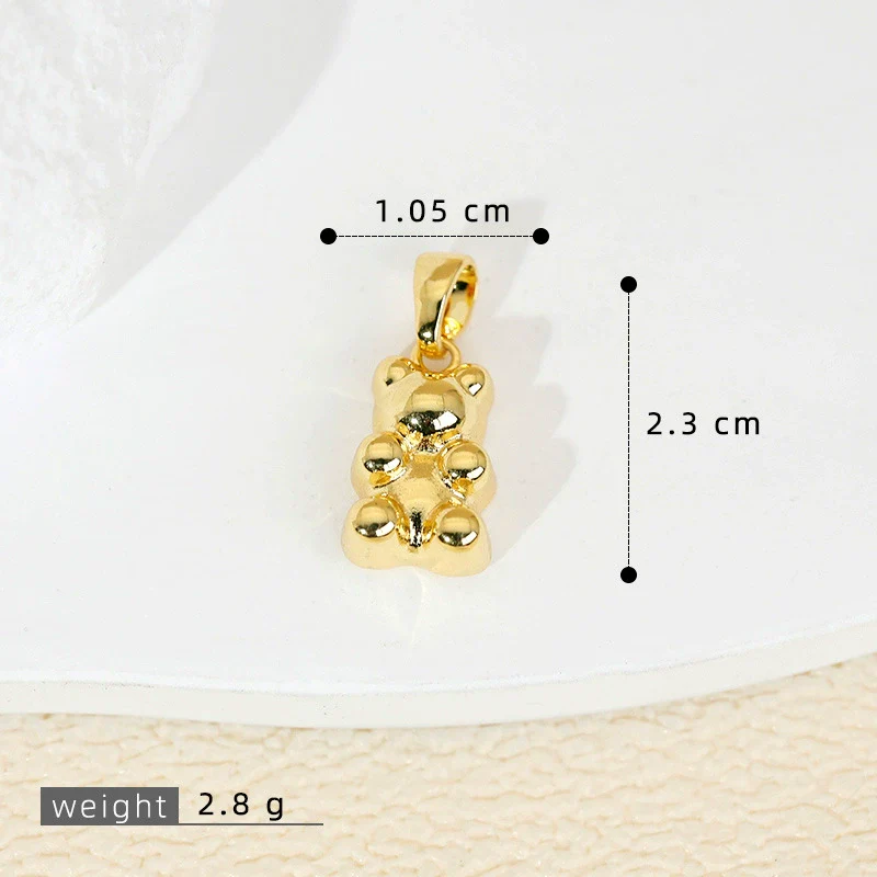 Jewelry Copper Cartoon Animals Zodiac Gummy Bear Pendant Earrings Electroplating Accessories - Image 11