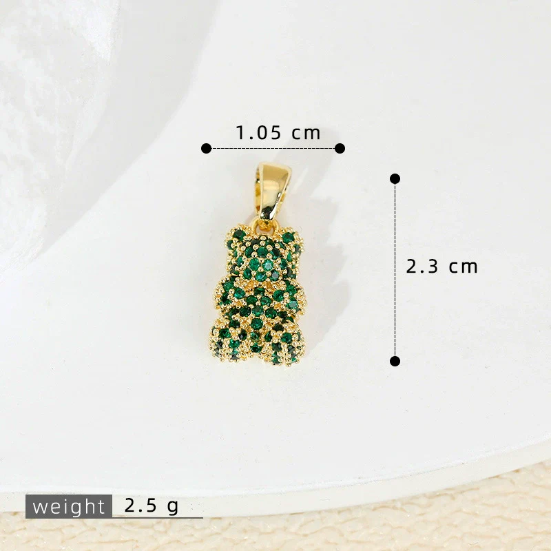 Jewelry Copper Cartoon Animals Zodiac Gummy Bear Pendant Earrings Electroplating Accessories - Image 12
