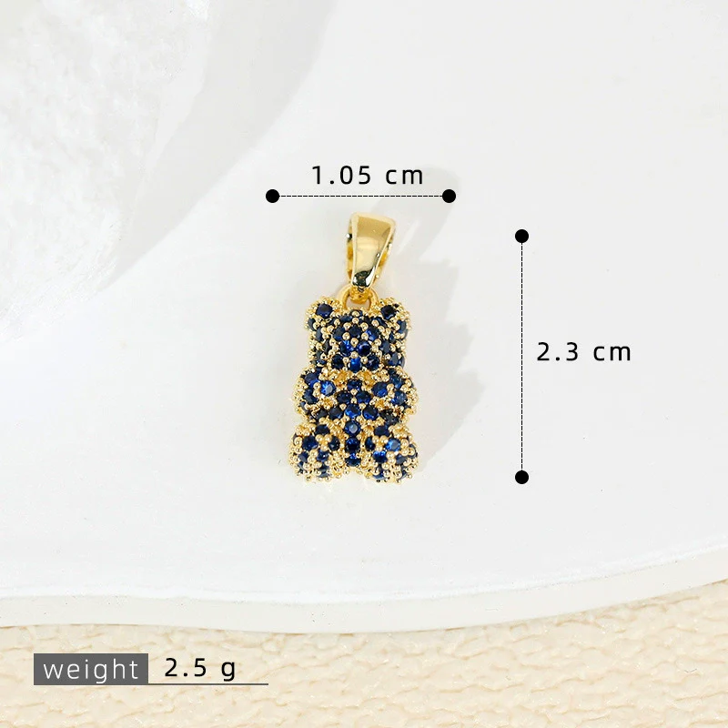 Jewelry Copper Cartoon Animals Zodiac Gummy Bear Pendant Earrings Electroplating Accessories - Image 6