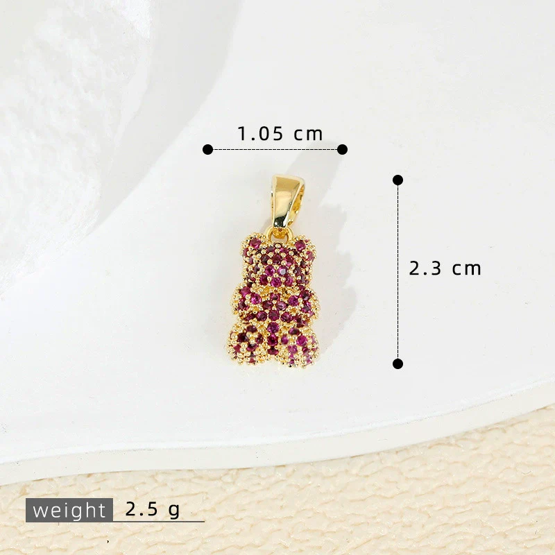 Jewelry Copper Cartoon Animals Zodiac Gummy Bear Pendant Earrings Electroplating Accessories - Image 7