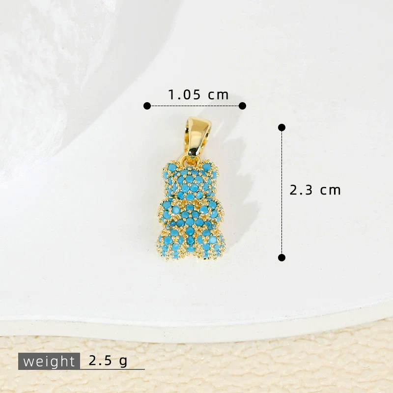 Jewelry Copper Cartoon Animals Zodiac Gummy Bear Pendant Earrings Electroplating Accessories - Image 8