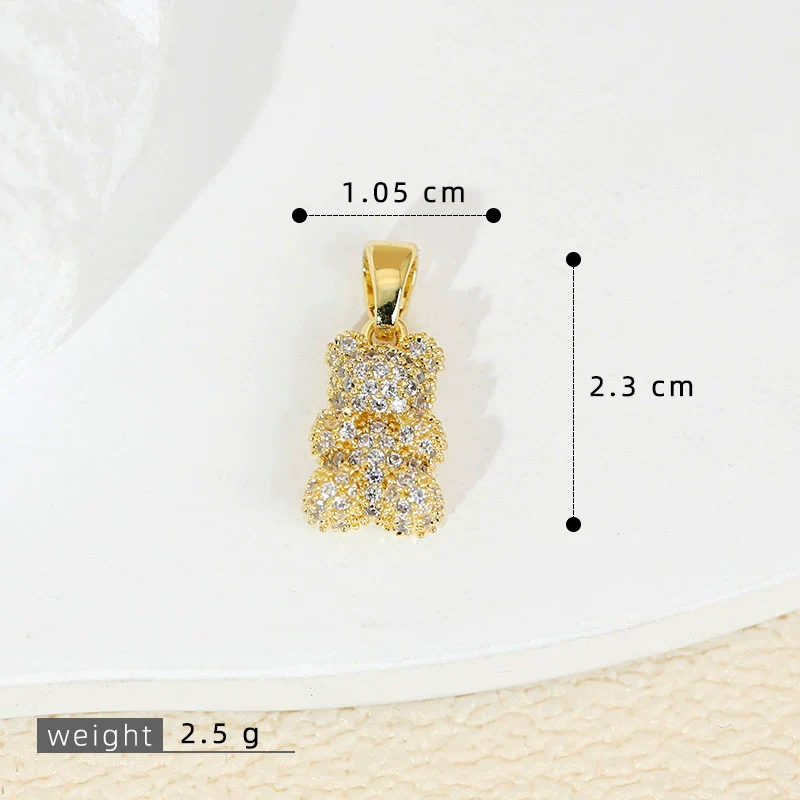 Jewelry Copper Cartoon Animals Zodiac Gummy Bear Pendant Earrings Electroplating Accessories - Image 9