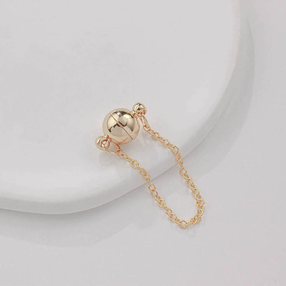 Jewelry Copper Electroplated Magnetic Buckle With Chain For Bracelet And Necklace - Image 13