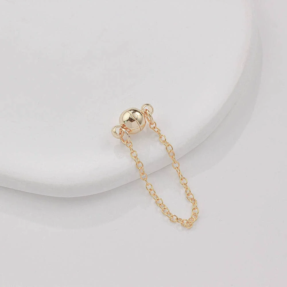 Jewelry Copper Electroplated Magnetic Buckle With Chain For Bracelet And Necklace - Image 14