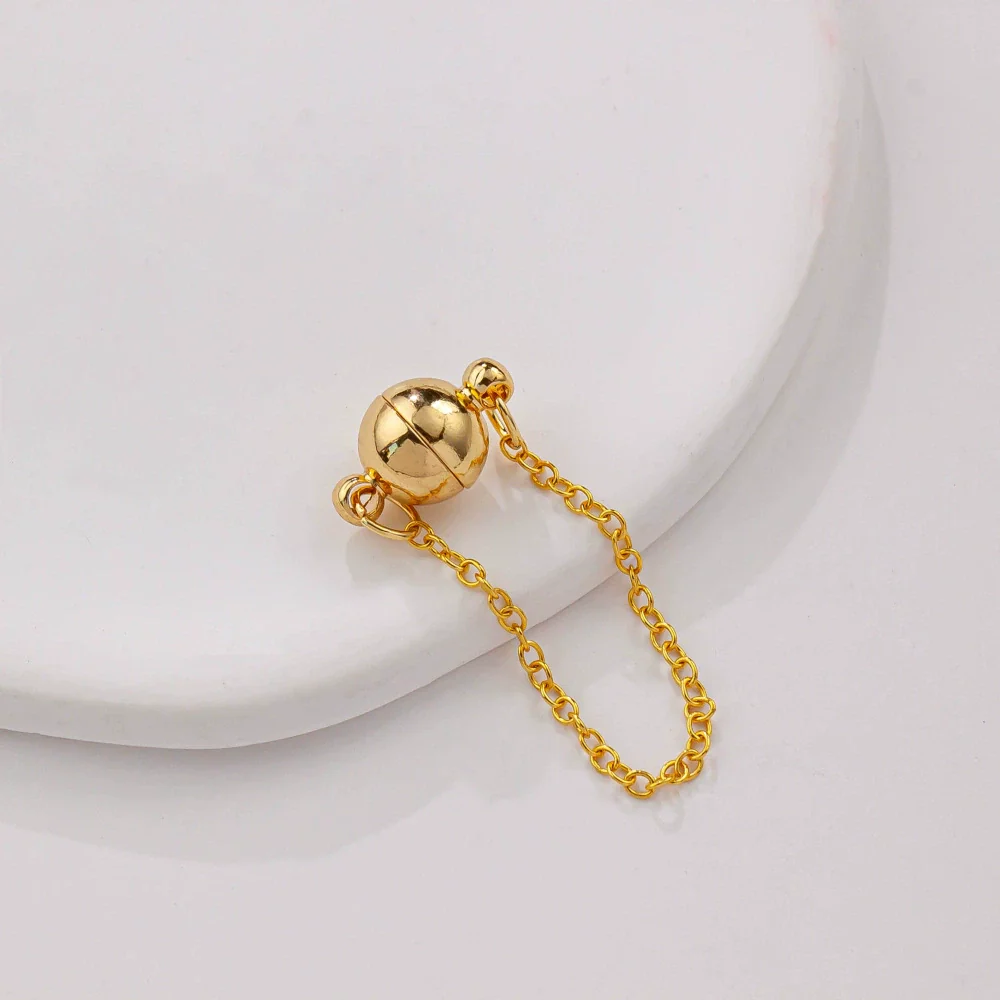 Jewelry Copper Electroplated Magnetic Buckle With Chain For Bracelet And Necklace - Image 8