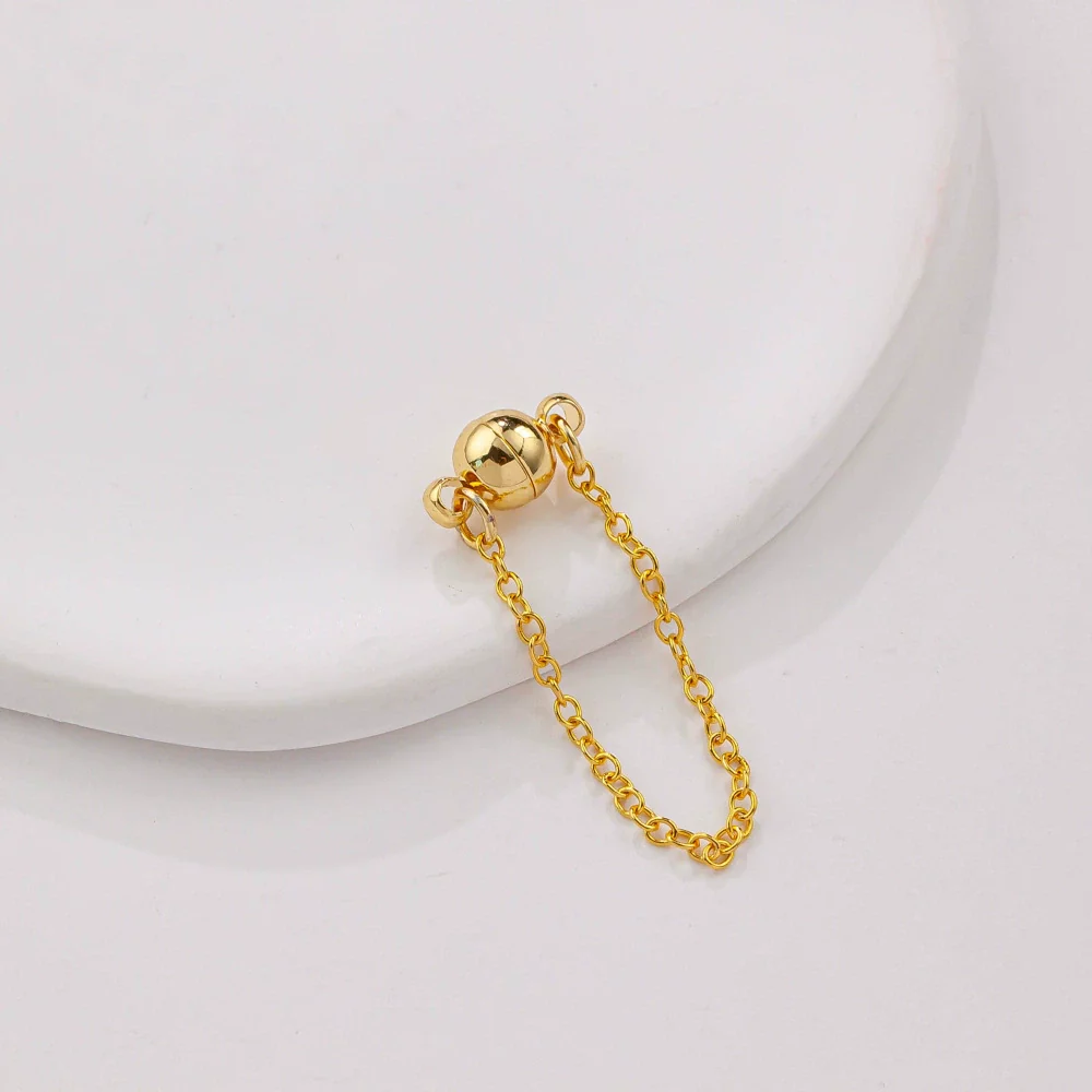 Jewelry Copper Electroplated Magnetic Buckle With Chain For Bracelet And Necklace - Image 9