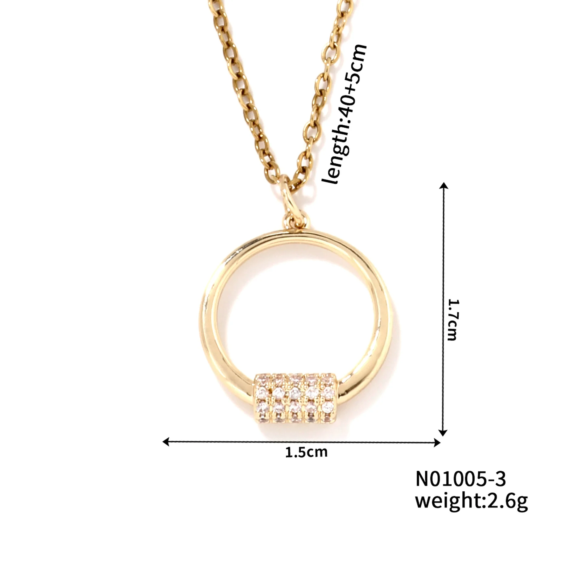 Jewelry Copper Geometric Pendant Necklace Electroplating Luxury Niche Design - Image 8