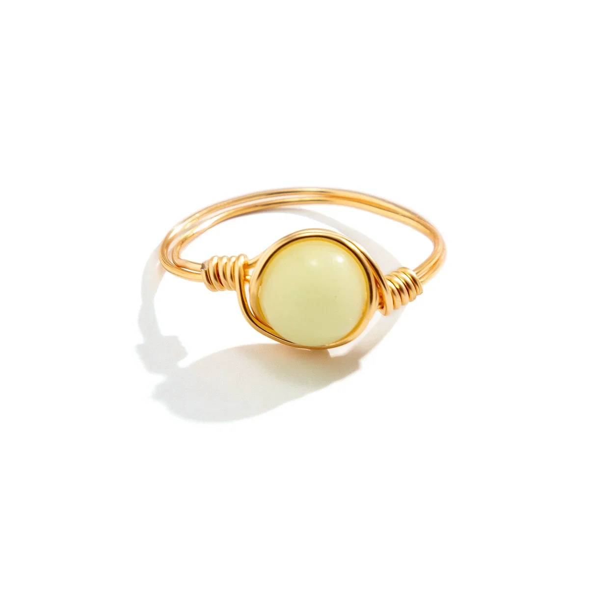 Jewelry Copper Geometric Pure Handmade Women's Luminous Ring - Image 4
