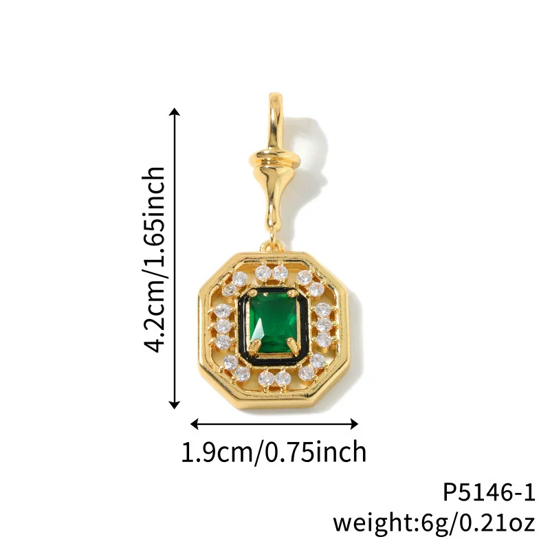 Jewelry Copper Inlaid Zircon Geometric Heart Shape Electroplating Set - Image 7