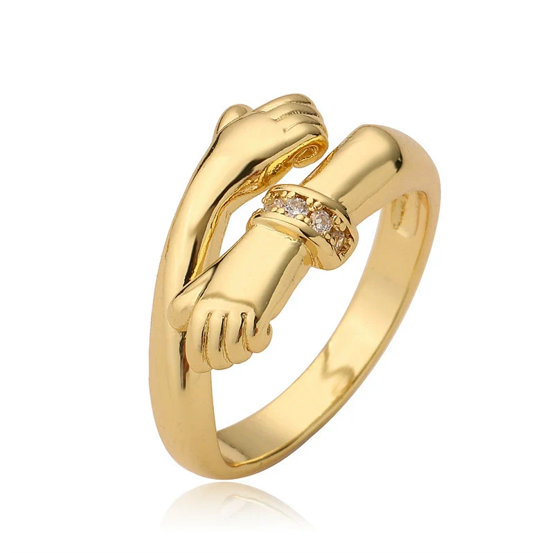 Jewelry Copper Microinlaid Heart Ring Unisex Women's - Image 5