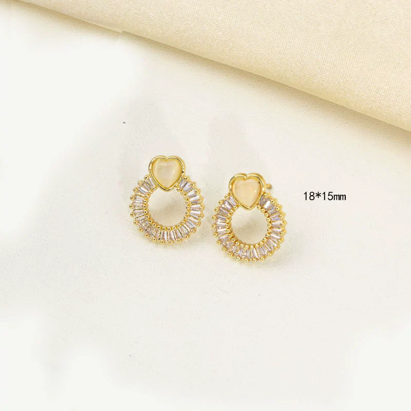 Jewelry Copper Microlay Geometric Zircon Necklace And Earrings Set Electroplating Women's Jewelry - Image 6