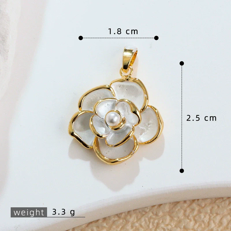 Jewelry Copper Minimalist Flower Style Electroplated Micropaved Zircon Necklace Pendant And Earrings For Women - Image 9