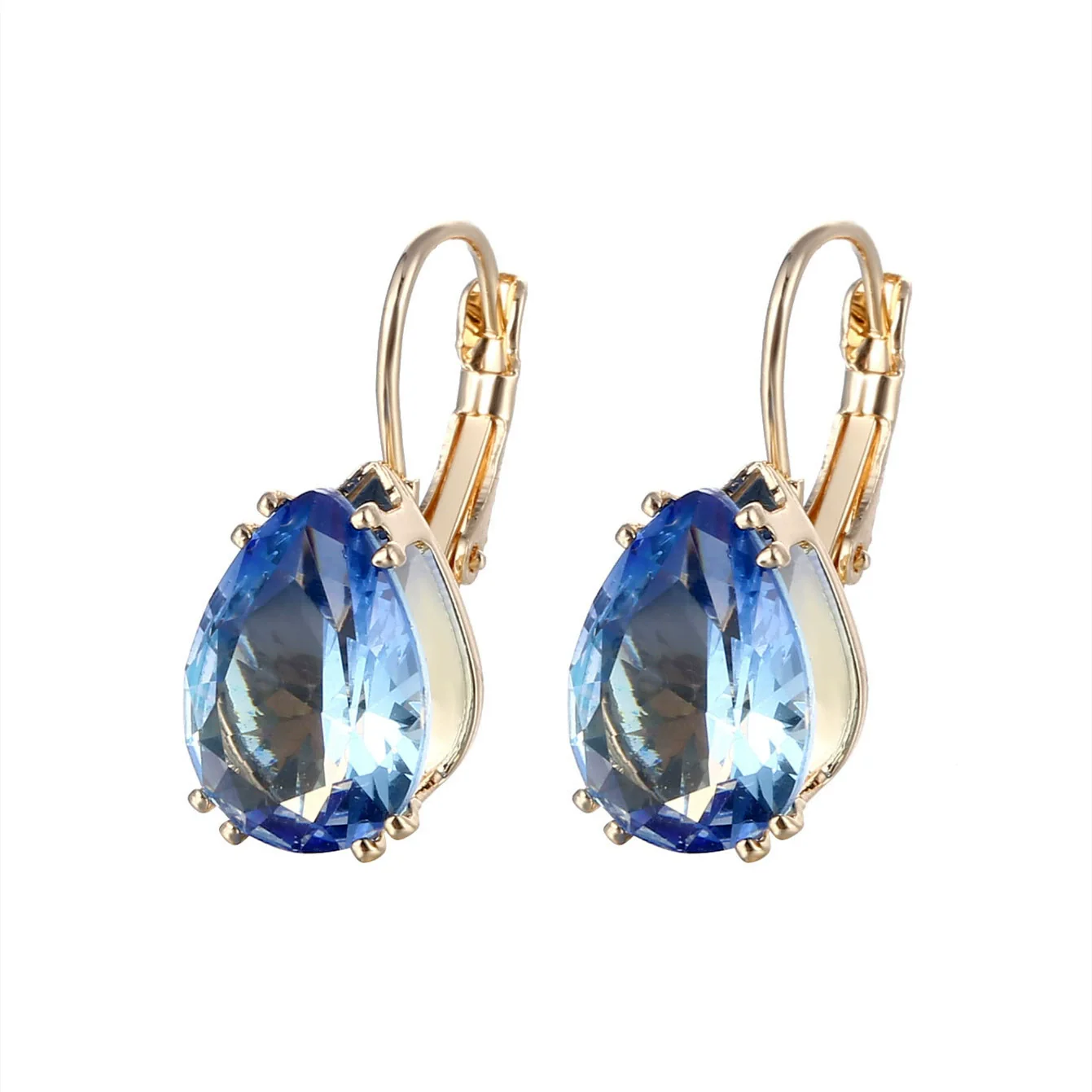 Jewelry Copper Natural Dropshaped Zircon Earrings For Women - Image 8