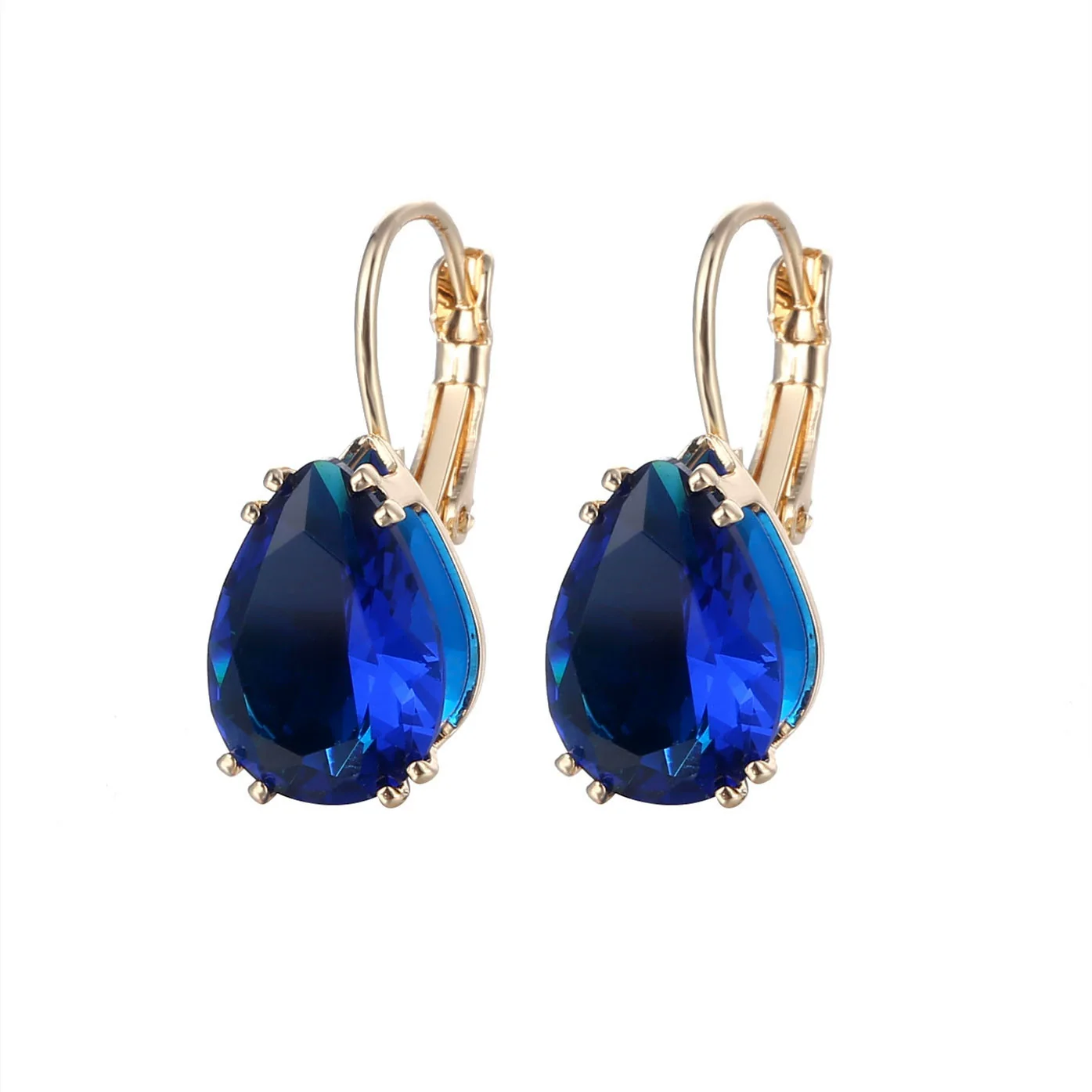 Jewelry Copper Natural Dropshaped Zircon Earrings For Women - Image 9