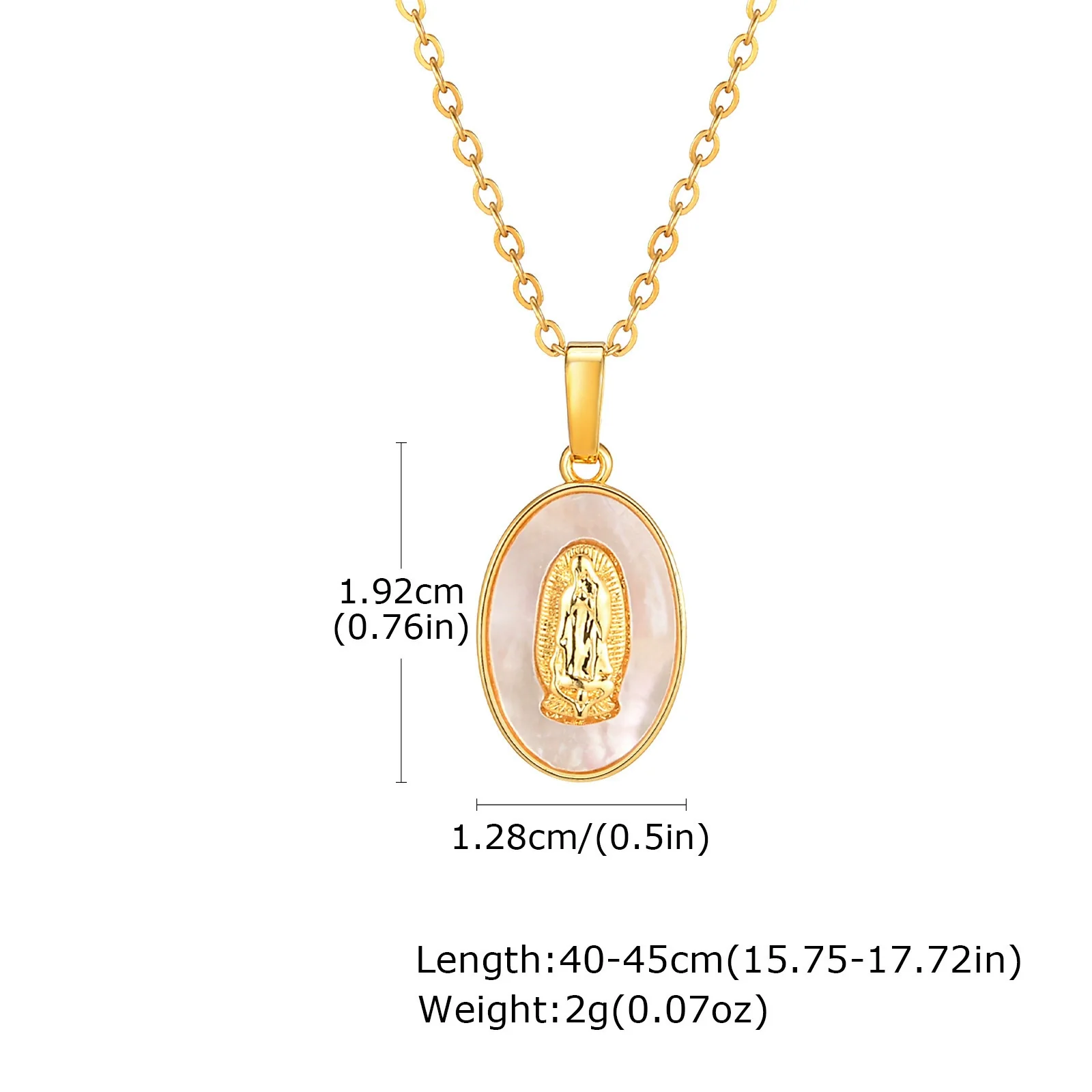 Jewelry Copper Oval Geometric Pendant Gold Plated Necklace For Ladies - Image 7