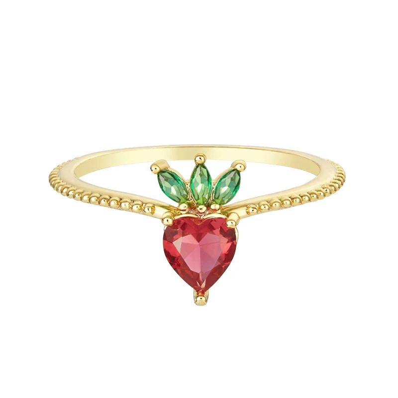 Jewelry Copper Zircon Inlaid Fruit Ring Bracelet For Women - Image 12