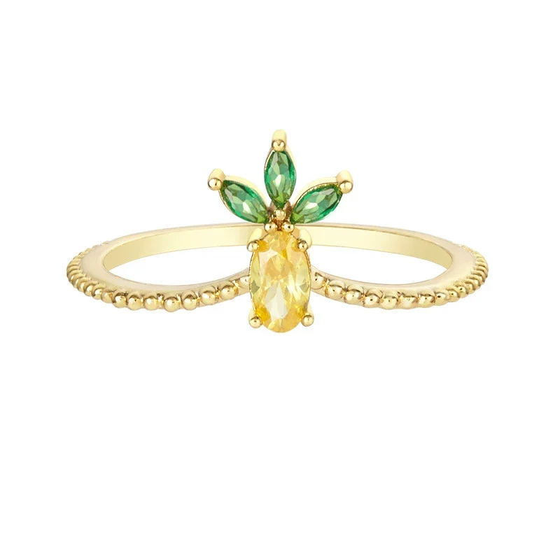 Jewelry Copper Zircon Inlaid Fruit Ring Bracelet For Women - Image 6