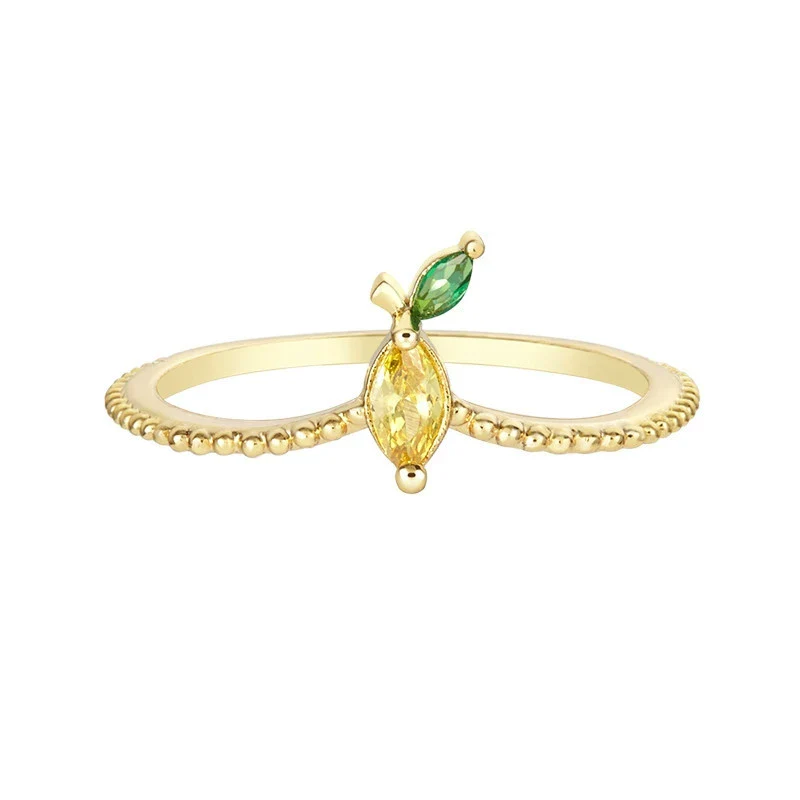 Jewelry Copper Zircon Inlaid Fruit Ring Bracelet For Women - Image 8
