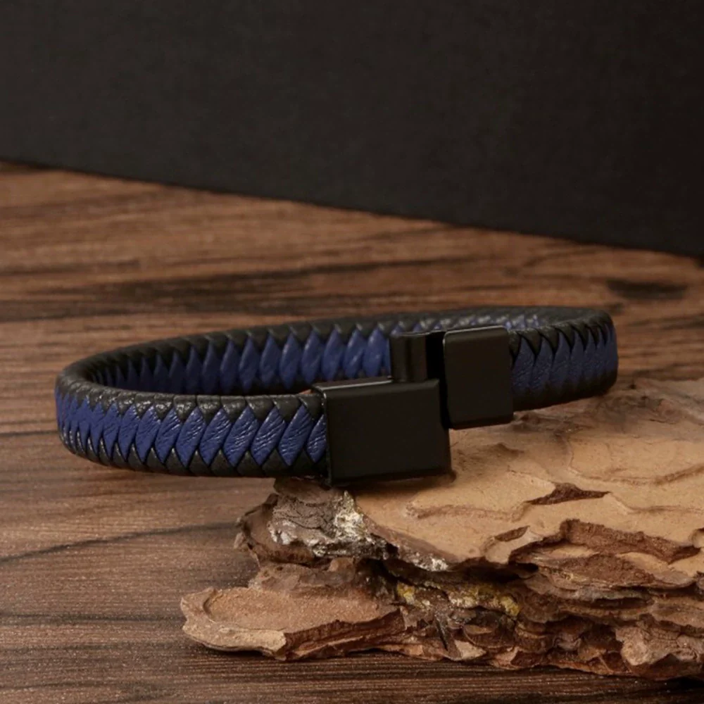 Jewelry Couple Bracelets Microfiber Leather Stainless Steel Magnetic Buckle Electroplating Original Design - Image 3