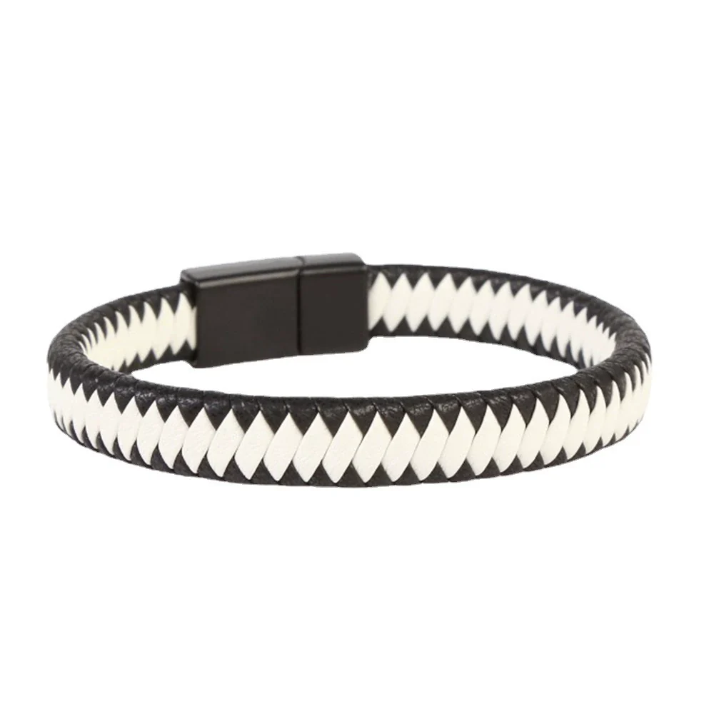 Jewelry Couple Bracelets Microfiber Leather Stainless Steel Magnetic Buckle Electroplating Original Design - Image 4