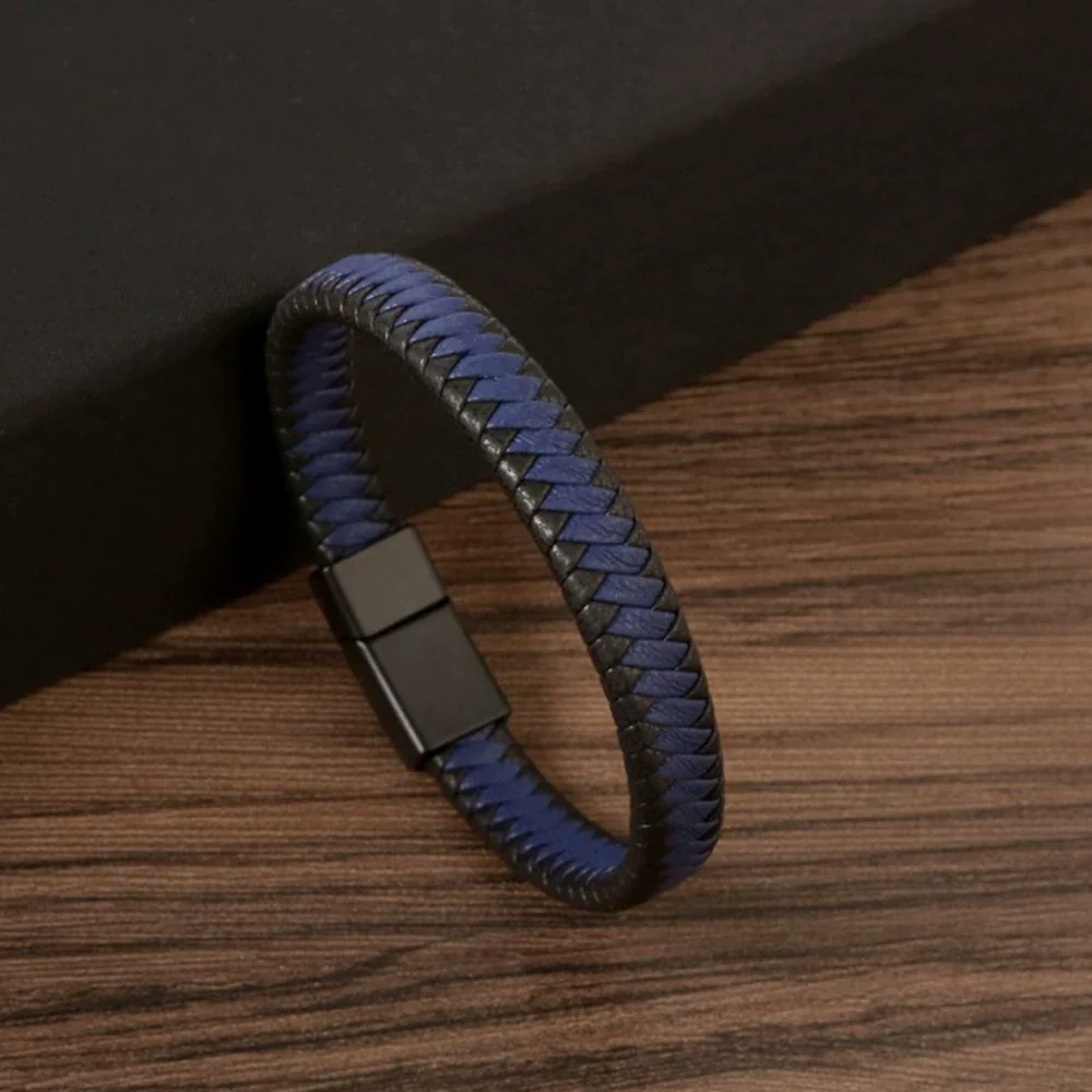 Jewelry Couple Bracelets Microfiber Leather Stainless Steel Magnetic Buckle Electroplating Original Design - Image 6