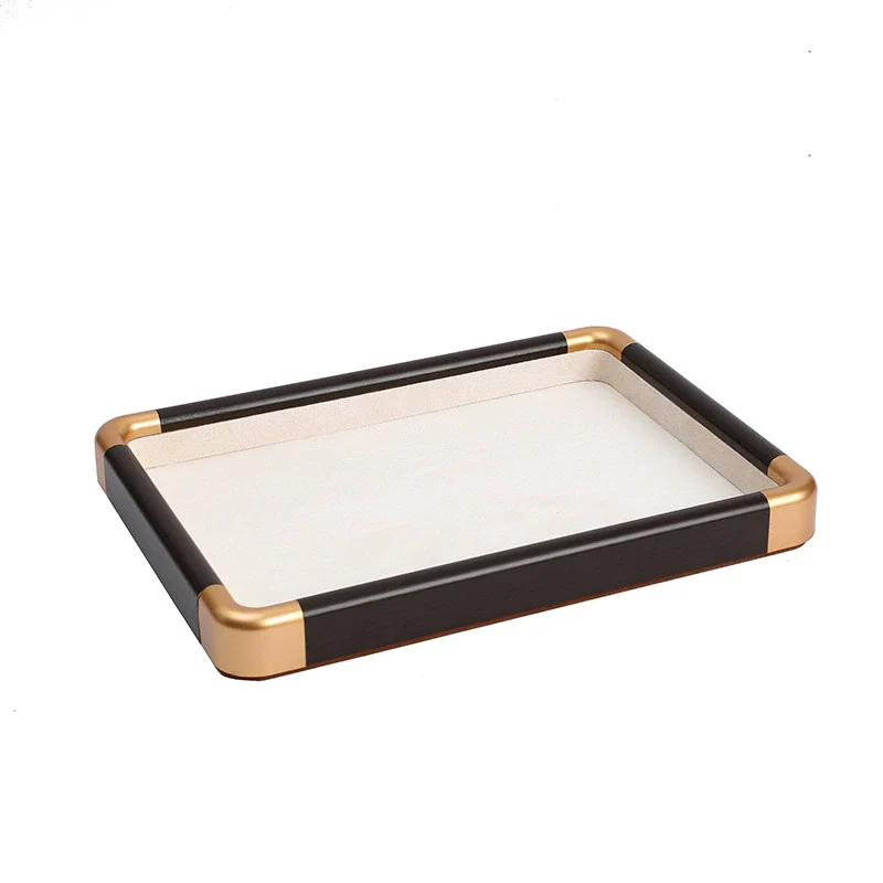 Jewelry Display Plate Imitation Wood Geometric Shape Splicing Highend Luxury For Ring Earrings Storage - Image 5