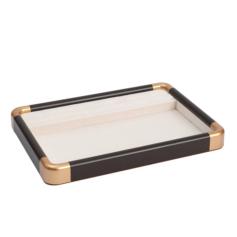 Jewelry Display Plate Imitation Wood Geometric Shape Splicing Highend Luxury For Ring Earrings Storage - Image 6