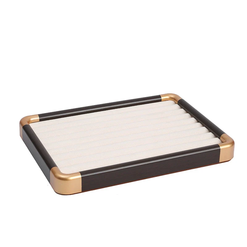 Jewelry Display Plate Imitation Wood Geometric Shape Splicing Highend Luxury For Ring Earrings Storage - Image 7