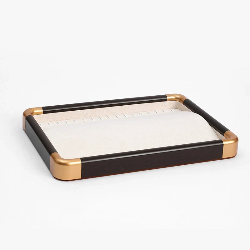 Jewelry Display Plate Imitation Wood Geometric Shape Splicing Highend Luxury For Ring Earrings Storage - Image 9
