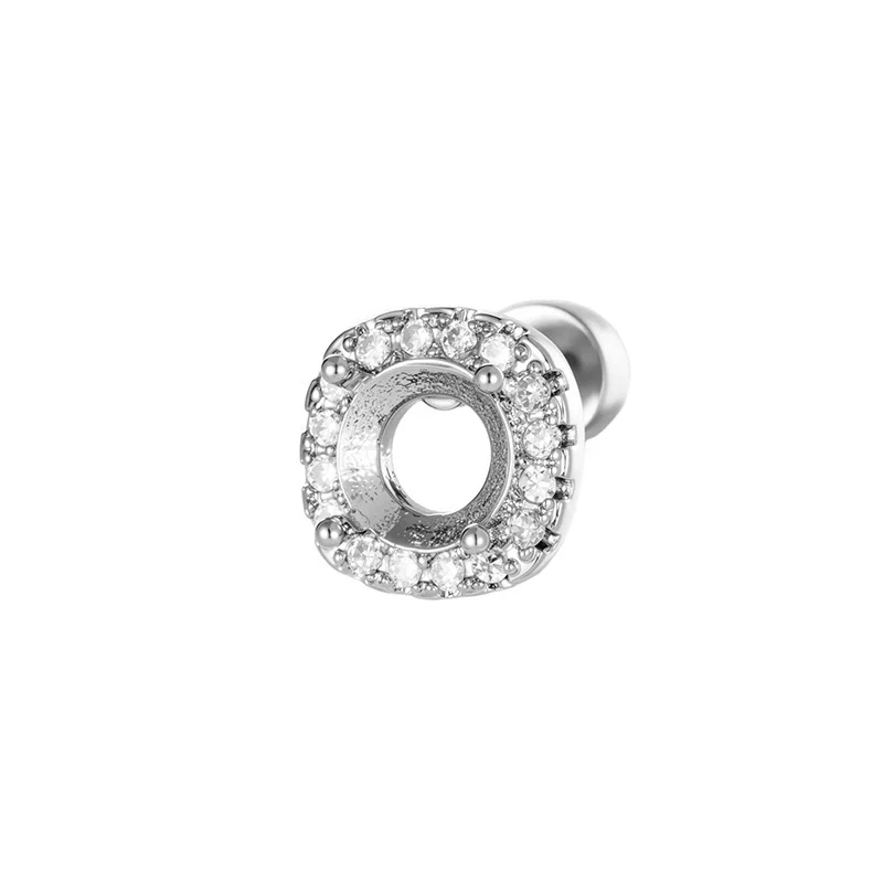 Jewelry Ear Nail Accessories Stainless Steel Polish Titanium Steel Drilling Position Pin Screw Screw Rod - Image 5