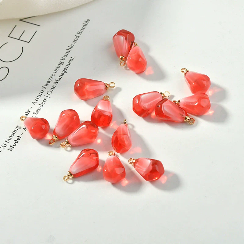 Jewelry Earrings Accessories Fruit Pomegranate Seed Resin And Plastic Dripping Glue Handmade Pendant - Image 5