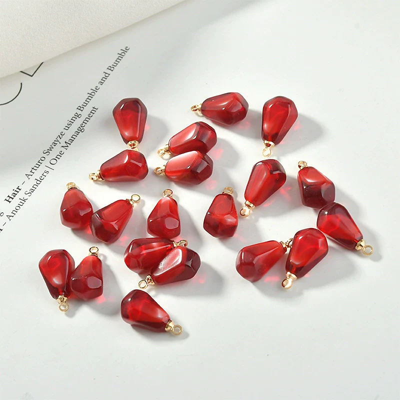 Jewelry Earrings Accessories Fruit Pomegranate Seed Resin And Plastic Dripping Glue Handmade Pendant - Image 6