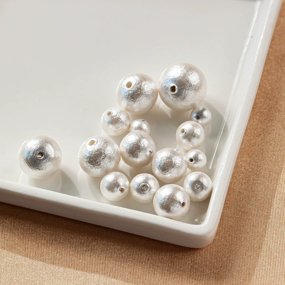 Jewelry Earrings Material Accessories Handmade Loose Beads Pure Cotton Pearl - Image 6