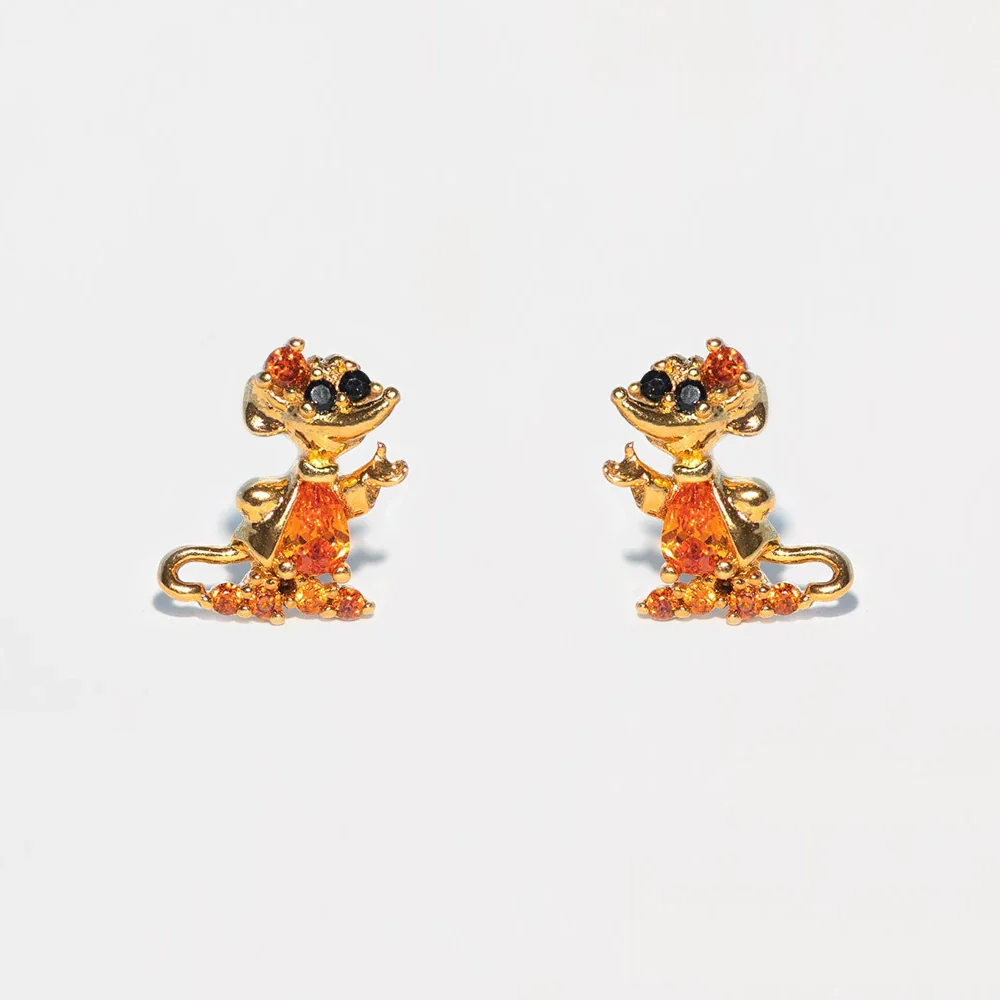 Jewelry Earrings Set Fairy Tale Cartoon Cute Crystal Shoes Style Zircon Copper - Image 15