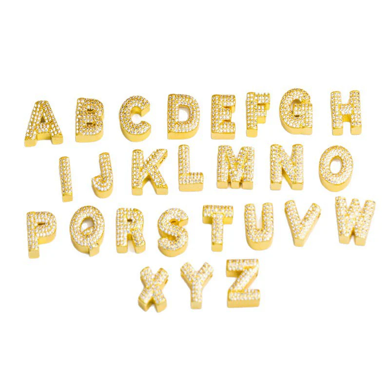 Jewelry Gemstone Letter Electroplated Copper Necklace - Image 5