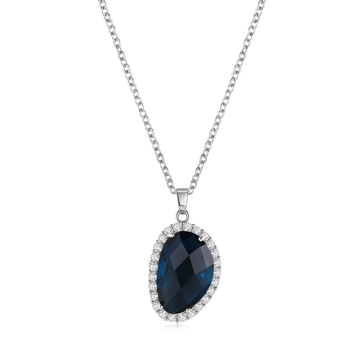 Jewelry Geometric Wings Microinlaid Cubic Zircon Women's Multicolor Necklace Ball Chain Mixed Gem Inlay Diamond Style - Image 13