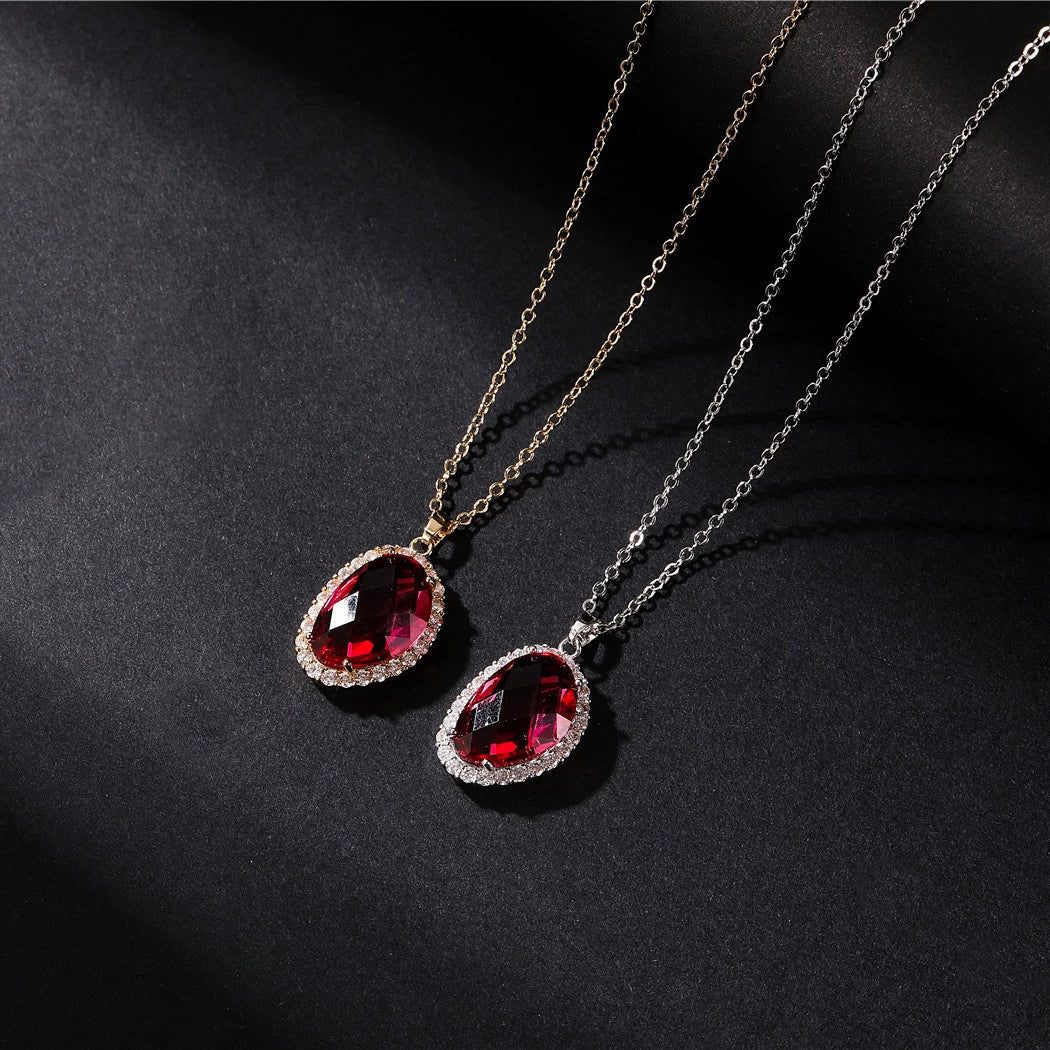 Jewelry Geometric Wings Microinlaid Cubic Zircon Women's Multicolor Necklace Ball Chain Mixed Gem Inlay Diamond Style - Image 3