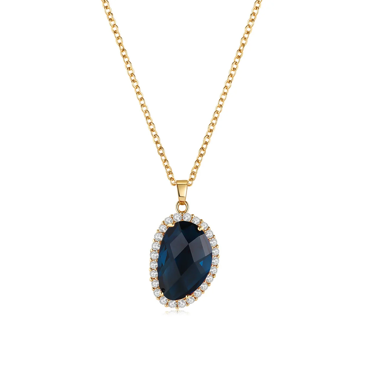 Jewelry Geometric Wings Microinlaid Cubic Zircon Women's Multicolor Necklace Ball Chain Mixed Gem Inlay Diamond Style - Image 8