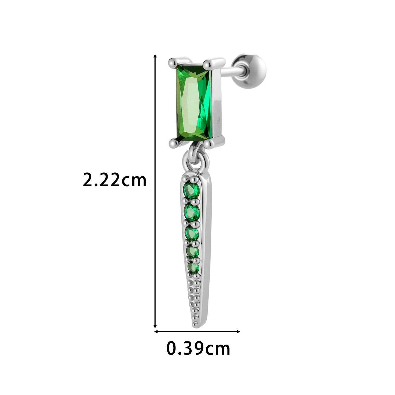 Jewelry Geometric Zircon Stainless Steel Flower Electroplated Women's Ear Stud - Image 11