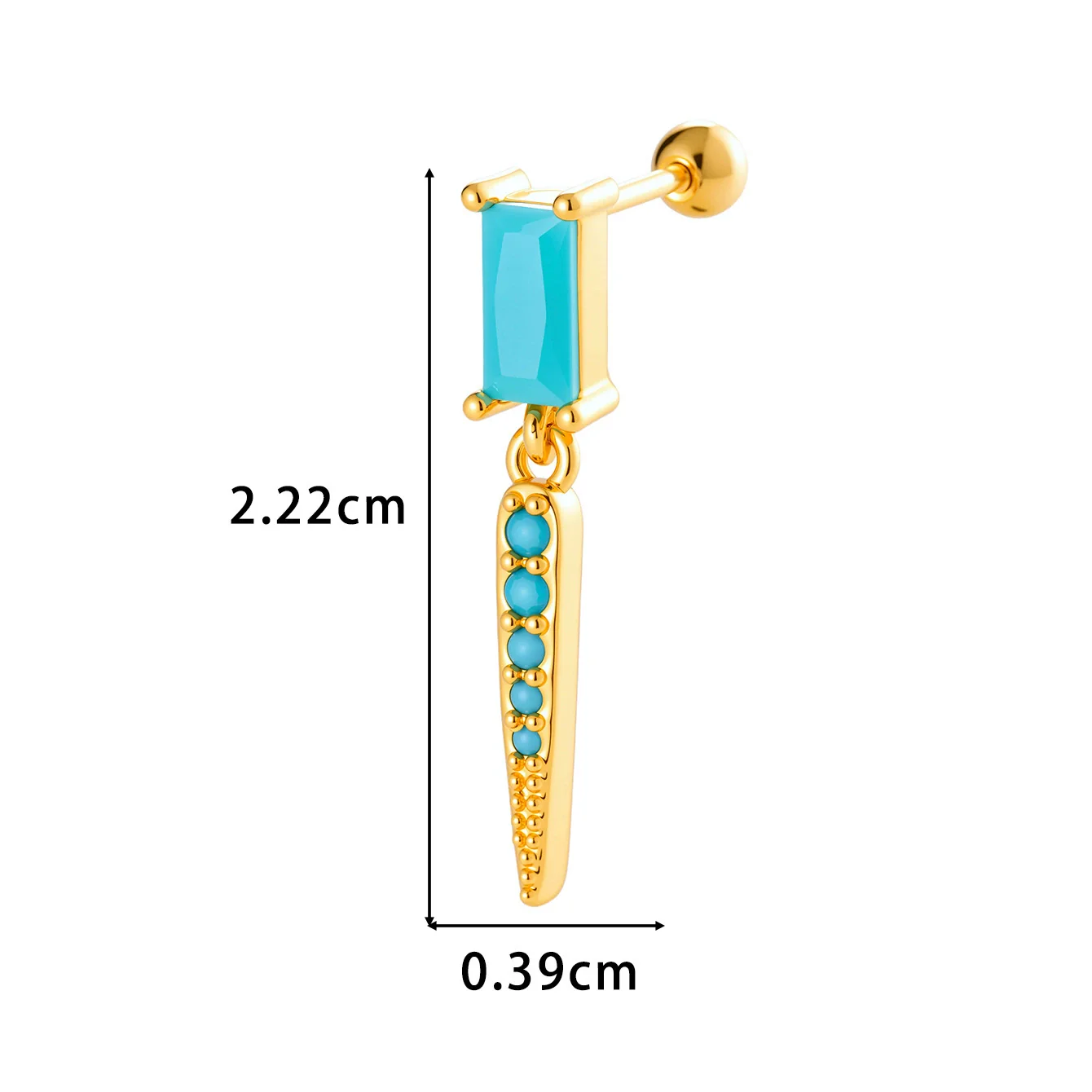 Jewelry Geometric Zircon Stainless Steel Flower Electroplated Women's Ear Stud - Image 12