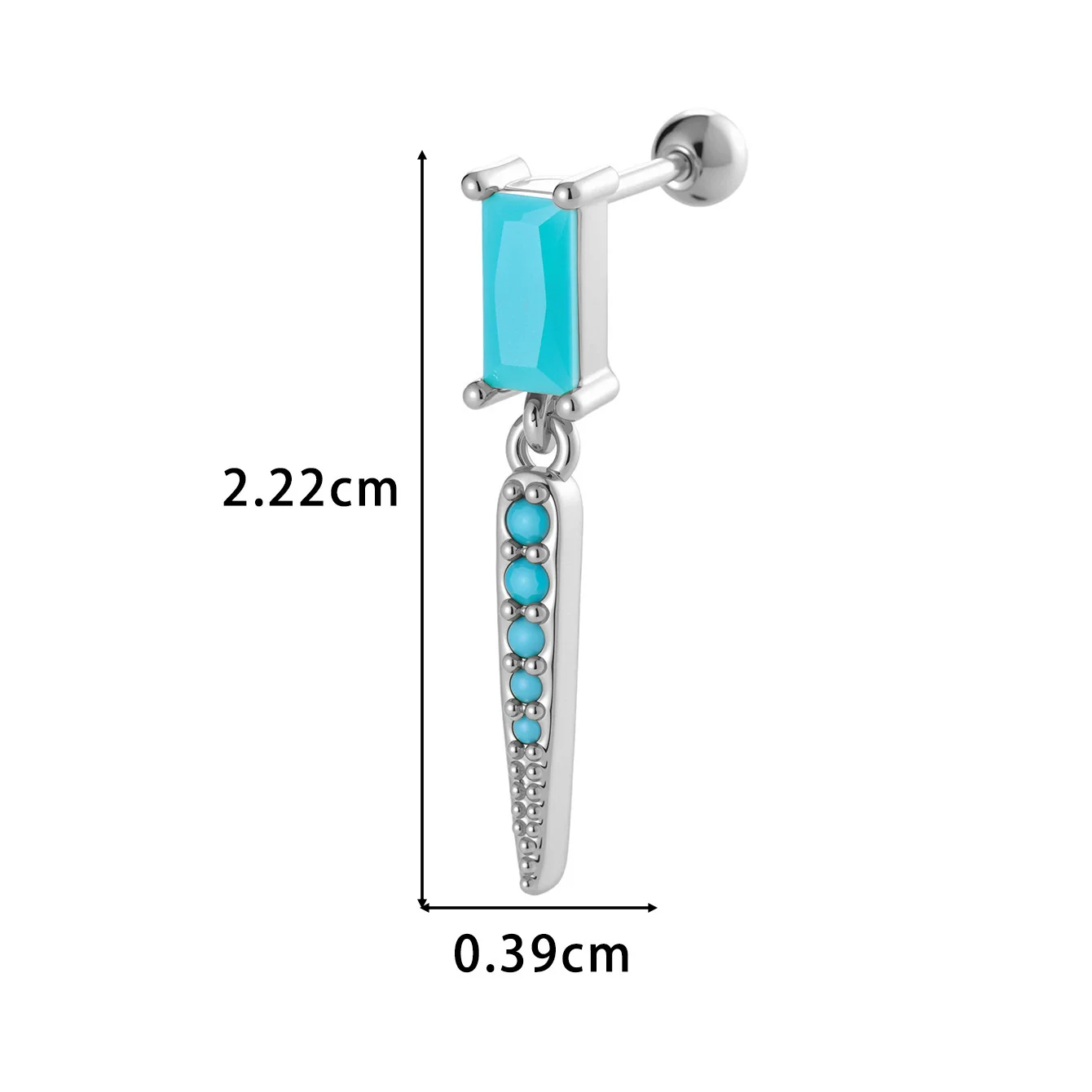 Jewelry Geometric Zircon Stainless Steel Flower Electroplated Women's Ear Stud - Image 13