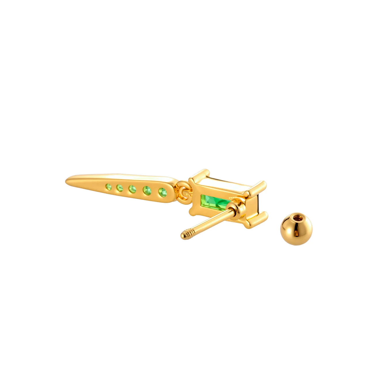 Jewelry Geometric Zircon Stainless Steel Flower Electroplated Women's Ear Stud - Image 5