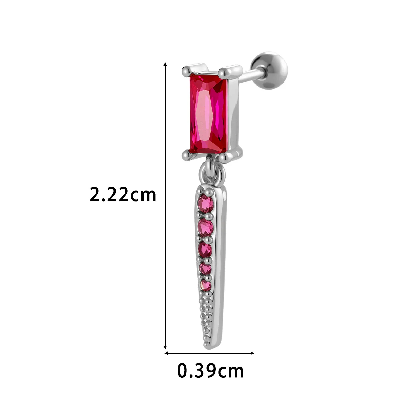 Jewelry Geometric Zircon Stainless Steel Flower Electroplated Women's Ear Stud - Image 9