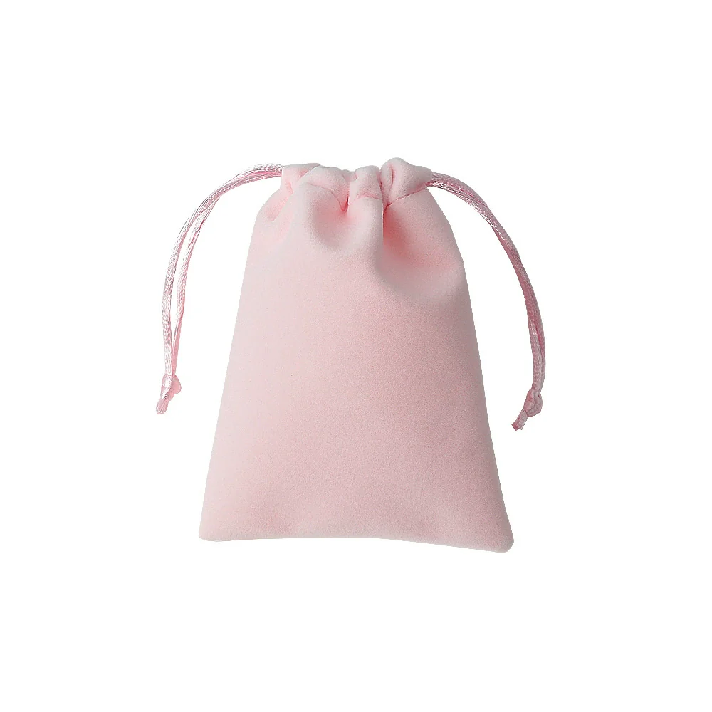 Jewelry Gift Bag Jewelry Packaging Bag Pink Velvet Cloth Drawstring Pocket Waist - Image 4