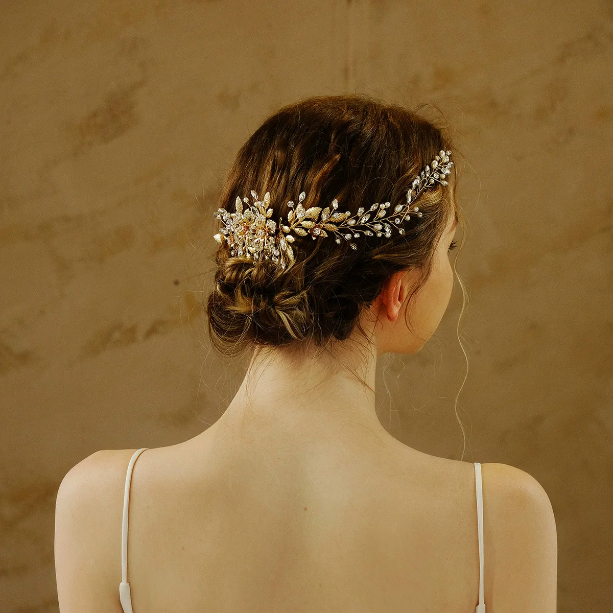 Jewelry Hair Comb Pearl Hollow Flower Retro Handmade Women's - Image 3
